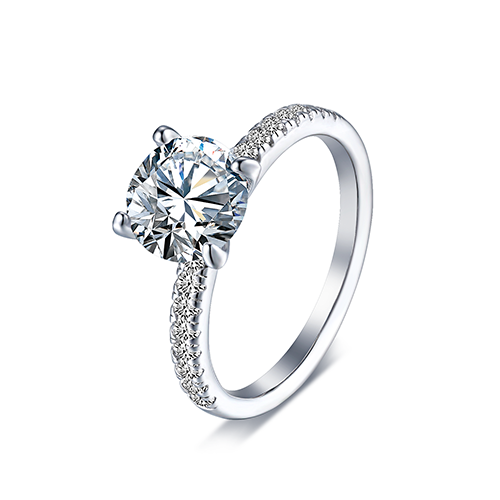 Hung Kay Jewelry Manufactory925 silver ring with a cubic zirconia centre stone