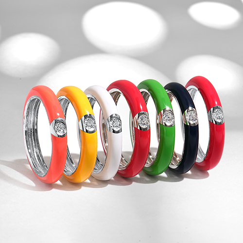 P.J. Design LtdEnamel Stackable Ring Collection